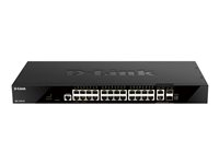 D-Link DGS 1520-28 - Commutateur - C3 - intelligent - 24 x 10/100/1000 + 2 x Gigabit SFP + 2 x 10 Gigabit SFP+ - Montable sur rack DGS-1520-28/E
