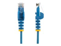 StarTech.com Cable reseau Ethernet RJ45 Cat6 de 1 m - Cordon de brassage mince Cat 6 UTP sans crochet - Fil Gigabit bleu (N6PAT100CMBLS) - Cordon de raccordement - RJ-45 (M) pour RJ-45 (M) - 1 m - CAT 6 - sans crochet - bleu N6PAT100CMBLS