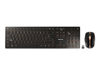 CHERRY DW 9100 SLIM - Ensemble clavier et souris - sans fil - 2.4 GHz, Bluetooth 4.2 - Français - noir/bronze JD-9100FR-2