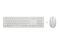 HP 650 - Ensemble clavier et souris - sans fil - 2.4 GHz - Français - blanc 4R016AA#ABF