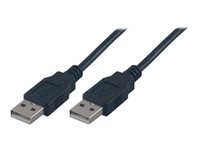 MCL - Câble USB - USB (M) pour USB (M) - 2 m - noir MC922AA-2M/N