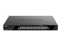 D-Link DGS 1520-28MP - Commutateur - C3 - intelligent - 20 x 10/100/1000 (PoE+) + 4 x 2.5G (PoE+) + 2 x 10 Gigabit Ethernet + 2 x 10 Gigabit SFP+ - Montable sur rack - PoE+ (370 W) DGS-1520-28MP/E