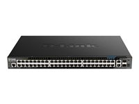 D-Link DGS 1520-52MP - Commutateur - C3 - intelligent - 44 x 10/100/1000 (PoE+) + 4 x 2.5GBase-T (PoE+) + 2 x 10 Gigabit Ethernet + 2 x 10 Gigabit SFP+ - Montable sur rack - PoE+ (370 W) DGS-1520-52MP/E