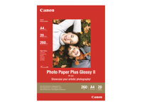 Canon Photo Paper Plus Glossy II PP-201 - Brillant - A4 (210 x 297 mm) - 275 g/m² - 20 feuille(s) papier photo - pour PIXMA iP100, iP2600, iP2700, iX7000, MG2555, MG8250, MX850, PRO-1, PRO-10, 100, TS7450 2311B019