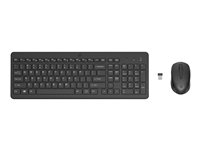 HP 330 - Ensemble clavier et souris - sans fil - 2.4 GHz - noir - pour HP 21, 22, 24, 27; Laptop 15, 15s, 17; Pavilion 14, 15, 24, 27, TP01 2V9E6AA