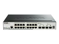 D-Link DGS 1510-20 - Commutateur - C3 - intelligent - 16 x 10/100/1000 + 2 x Gigabit SFP + 2 x 10 Gigabit SFP+ - de bureau, Montable sur rack DGS-1510-20/E