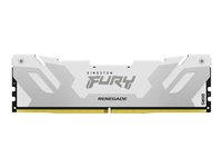 Kingston FURY Renegade - DDR5 - kit - 32 Go: 2 x 16 Go - DIMM 288 broches - 6400 MHz / PC5-51200 - CL32 - 1.4 V - mémoire sans tampon - on-die ECC - blanc/argent KF564C32RWK2-32