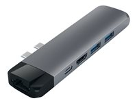 Satechi Aluminum Type-C Pro Hub with Ethernet - Station d'accueil - USB-C - 1GbE ST-TCPHEM