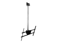 Peerless Modular Series MOD-FPSKIT100-CPF - Kit de montage (plaque fourreau plafonnière, Pole d'extension, adaptateur universel) - pour écran plat - noir, chrome - Taille d'écran : 32"-60" - Interface de montage : jusqu'à 700 x 400 mm MOD-FPSKIT100-CPF