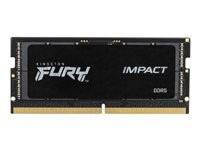 Kingston FURY Impact - DDR5 - module - 16 Go - SO DIMM 262 broches - 6400 MHz / PC5-51200 - CL38 - 1.35 V - mémoire sans tampon - on-die ECC - noir KF564S38IB-16